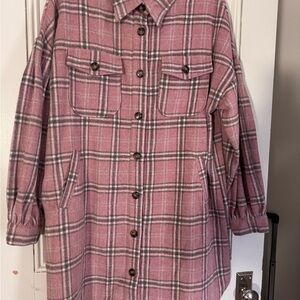Plaid Pink Women's Jacket